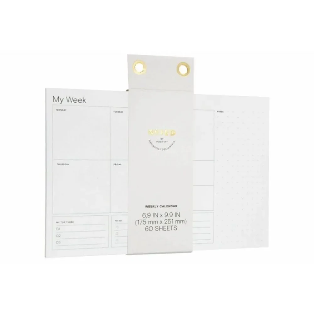 Noted By Post It Weekly Desk Paper Tablet Planner
